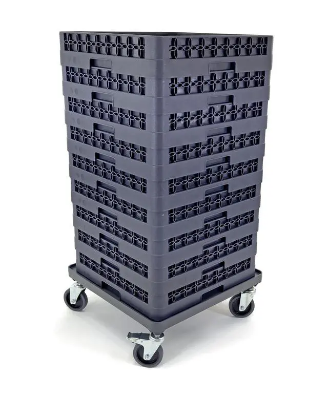 Alt view image 4 of 7 - Dolly for Dish Rack and Glass Rack | 2 Wheel Lock 4" | 250 lbs. max Capacity | Gray