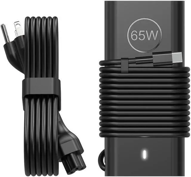 Alt view image 8 of 14 - 65W USB C Laptop Charger Compatible with Dell Latitude 3450 5350 5420 5430 e5430 5440 e5440 5450 5520 5530 5540 5550 7420 7430 7440 7450 7420 Inspiron 14 16 XPS 13 Chromebook 3100 Type C Power Cord