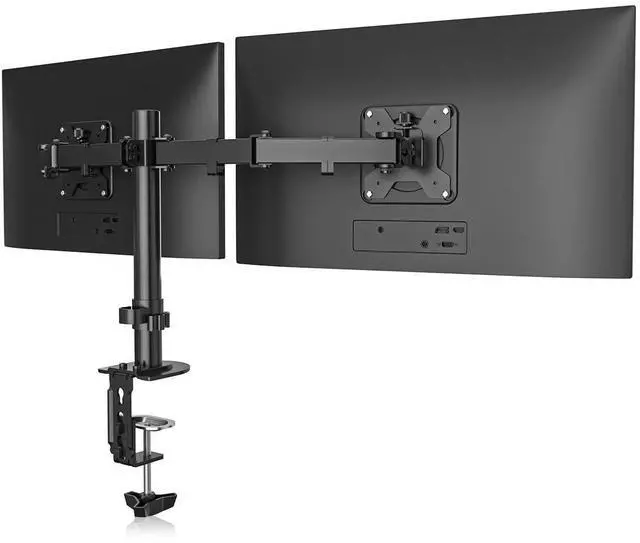 Alt view image 8 of 14 - Dual Monitor Desk Mount, Adjustable Dual Monitor Arm for 2 Computer Screens up to 27 inch, Dual Gas Spring Monitor Arm, Holds up to 22 lbs Each, VESA 75x75/100x100 mm, Black (MD9442)