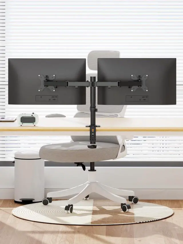 Alt view image 13 of 14 - Dual Monitor Desk Mount, Adjustable Dual Monitor Arm for 2 Computer Screens up to 27 inch, Dual Gas Spring Monitor Arm, Holds up to 22 lbs Each, VESA 75x75/100x100 mm, Black (MD9442)