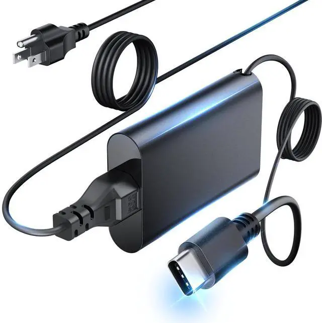 Alt view image 8 of 14 - 65W USB C Laptop Charger for Dell Latitude 5540 5530 5430 7430 7440 5440 5420 3540 5520 7420 5450 7450, for Dell Inspiron XPS 13 Chromebook Type C AC Power Adapter Cord