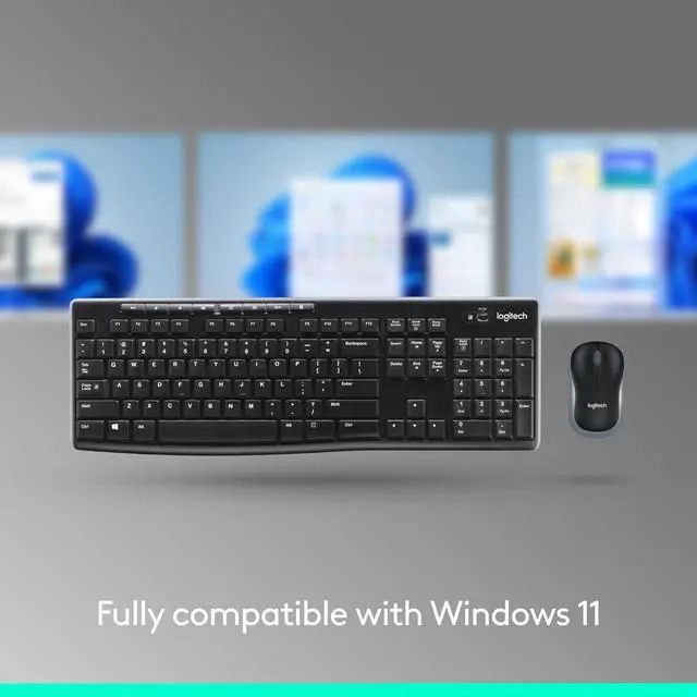 Alt view image 12 of 14 - MK270 Wireless Keyboard and Mouse Combo for Windows, 2.4 GHz Wireless, Compact Mouse, 8 Multimedia and Shortcut Keys, 2-Year Battery Life, for PC, Laptop - Black