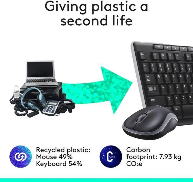 Alt view image 11 of 14 - MK270 Wireless Keyboard and Mouse Combo for Windows, 2.4 GHz Wireless, Compact Mouse, 8 Multimedia and Shortcut Keys, 2-Year Battery Life, for PC, Laptop - Black