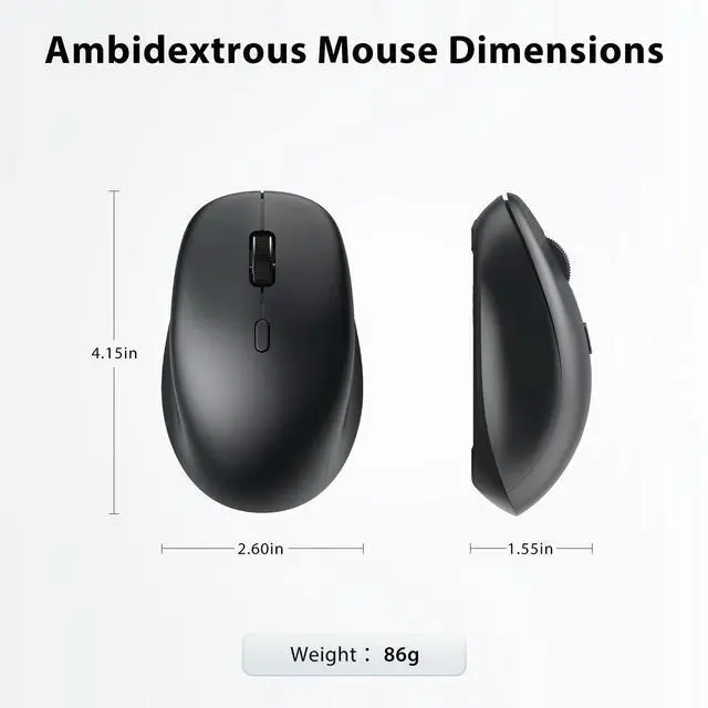 Alt view image 14 of 14 - DK05 Bluetooth Keyboard and Mouse Combo, Multi-Device Wireless Keyboard and Mouse (2.4GHz+Bluetooth), USB-C Rechargeable, Slim Compact Design, Comfortable Typing for PC/Laptop/Windows/Mac