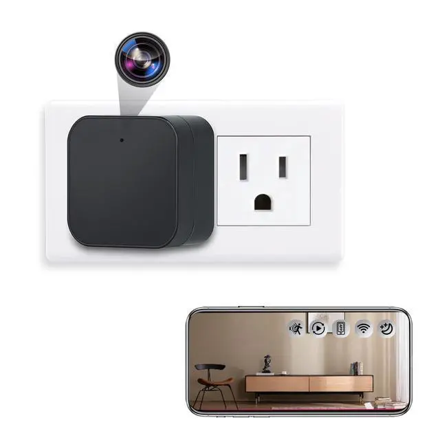 Alt view image 8 of 14 - Wireless Mini Camera Charger 1080P HD Video-Only Recorder with Motion Detection Loop Recording, WiFi Nanny Cam Indoor Security Camera for Home/Office/Study, No Audio