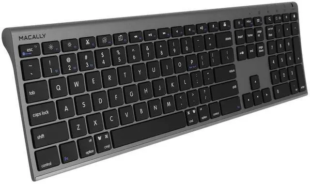 Alt view image 8 of 14 - Wireless Bluetooth Keyboard for Mac - Compatible Apple Keyboard or MacBook Pro/Air, iMac - Multi-Device, Up to 3 Devices with 110 Keys, 20 Shortcuts, Numeric Keypad, and Rechargeable