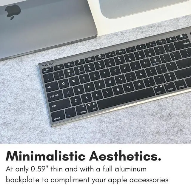 Alt view image 13 of 14 - Wireless Bluetooth Keyboard for Mac - Compatible Apple Keyboard or MacBook Pro/Air, iMac - Multi-Device, Up to 3 Devices with 110 Keys, 20 Shortcuts, Numeric Keypad, and Rechargeable