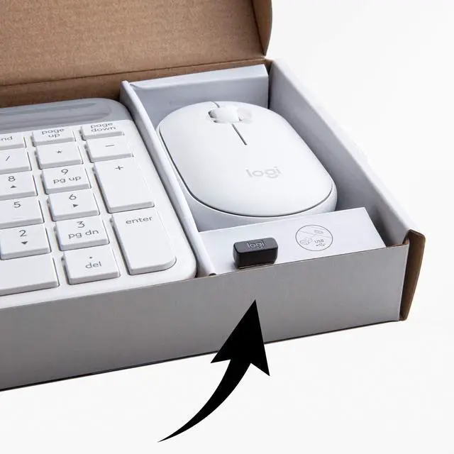 Alt view image 13 of 14 - MK470 Slim Wireless Keyboard and Mouse Combo - Modern Compact Layout, Ultra Quiet, 2.4 GHz USB Receiver, Plug n' Play Connectivity, Compatible with Windows - Graphite