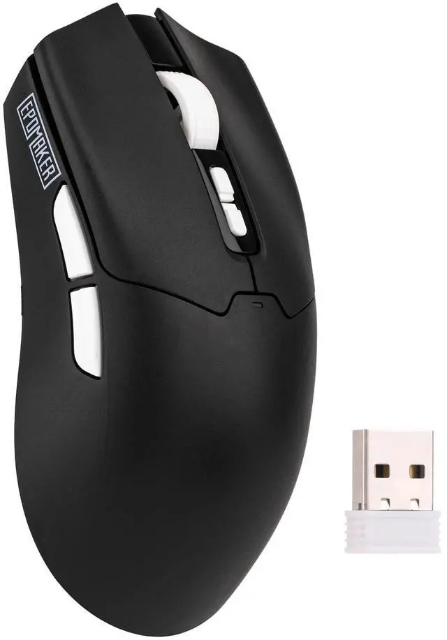 Alt view image 8 of 14 - Click Lite Wireless Gaming Mouse, 800 to 12,000 DPI Adjustable, PAW3311 Sensor, 500mAh, 59g, 2.4G/BT/USB-C Rechargeable Wireless Mouse with 5 Programmable Buttons for PC/Mac/Linux (Black)
