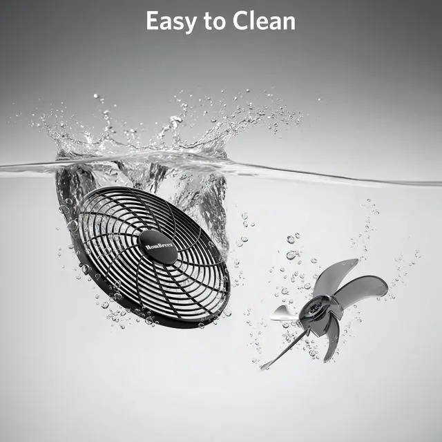 Alt view image 14 of 14 - 9" Desk Fan, Battery & USB-C Powered, 2 Cooling Speeds Table Fan With 90° Adjustable Tilt, 388ft³/Min Powerful Airflow, Portable Desktop Fan for Home, Office, Kitchen, Travel, Black