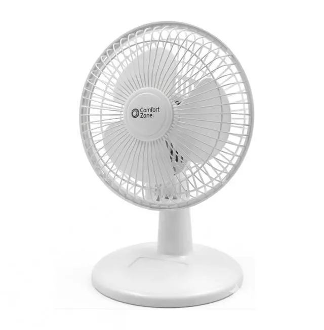 Alt view image 8 of 14 - CZ6D 6" Quiet Portable Indoor 2-Speed Desk Fan with Clip and Fully Adjustable Tilt in White