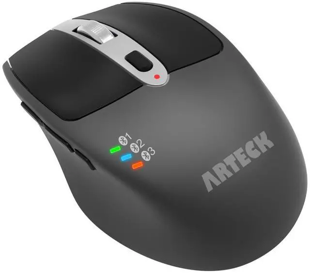Alt view image 8 of 14 - Multi-Device Wireless Bluetooth Mouse Ergonomic Silent Clicking Backward Forward for Desktop PC Laptop Mac iPad Build in Rechargeable Battery