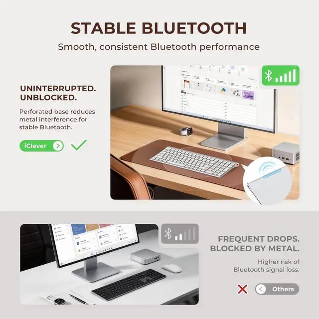 Alt view image 14 of 14 - BK10 SE Bluetooth Keyboard for Mac, Multi-Device Slim Wireless Keyboard with Numeric Keypad, Standard Full-Size Keys, USB-C Rechargeable, Compatible with iPad Windows iOS Android