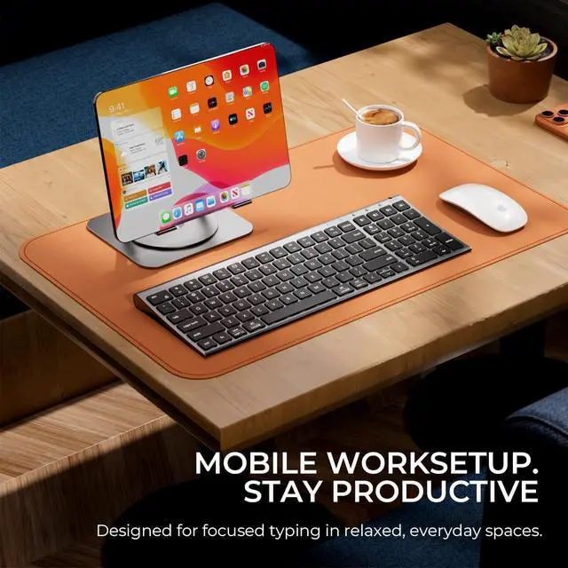 Alt view image 12 of 14 - Backlit Bluetooth Keyboard for Mac, BK10 Pro Ultra Slim Wireless Keyboard, Multi-Device, 7-Color Backlight, Standard Full-Size Keys, Rechargeable Compatible with Mac, Windows, iPad, Android