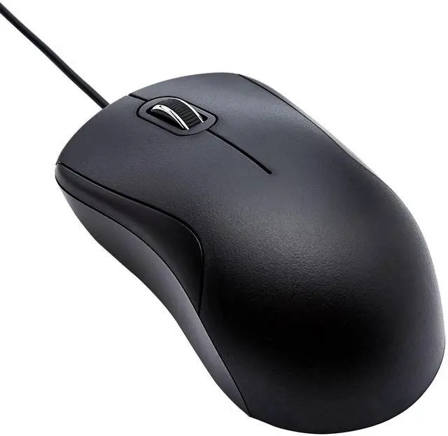 Alt view image 6 of 10 - 3-Button USB Wired Mouse with Precision Scroll Wheel, 1000 DPI, Ergonomic Grip, Plug and Play, 6-foot Cable, Black