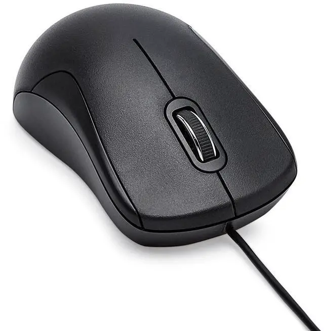 Alt view image 8 of 10 - 3-Button USB Wired Mouse with Precision Scroll Wheel, 1000 DPI, Ergonomic Grip, Plug and Play, 6-foot Cable, Black