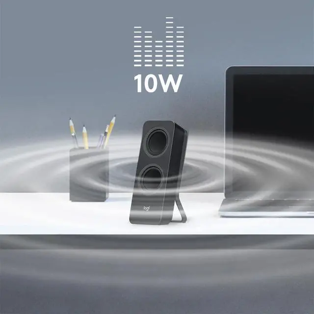 Alt view image 9 of 14 - Z207 2.0 Stereo Computer Speakers with Bluetooth