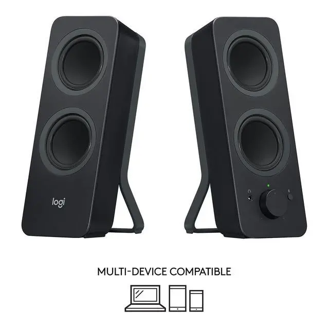 Alt view image 12 of 14 - Z207 2.0 Stereo Computer Speakers with Bluetooth
