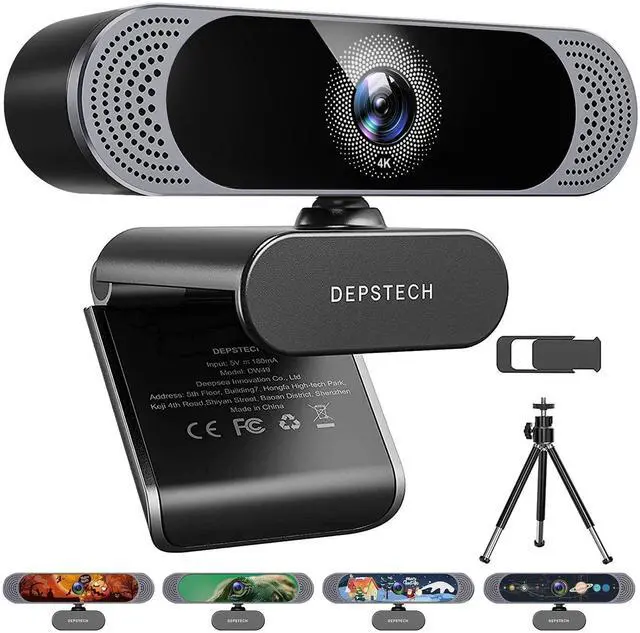 Alt view image 8 of 14 - 4K Webcam, DW49 HD 8MP Equipped with Sony Sensor Autofocus Webcam with Microphone, Privacy Cover, Plug Play USB Computer Web Camera for Pro Streaming/Online Teaching/Video Calling/Zoom/Skype