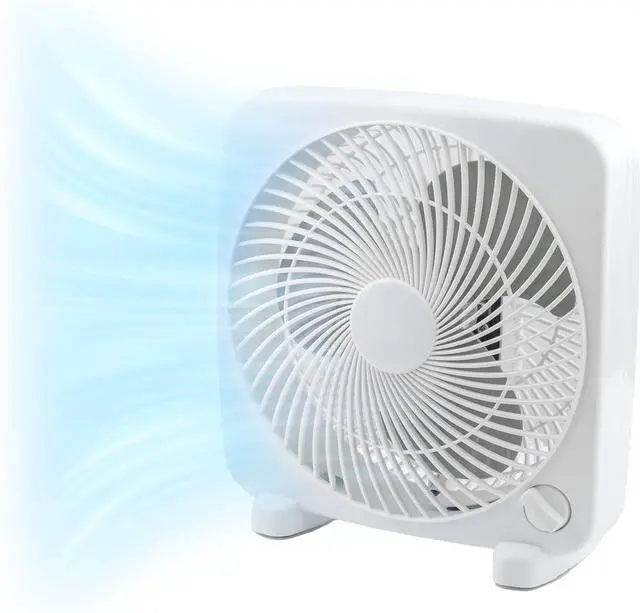 Alt view image 8 of 14 - 9" Electric Portable 2-Speed, Quiet Box Fan, Ideal for Home, Bedroom, Dorm, & Office, BP-9B