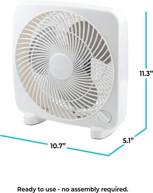 Alt view image 14 of 14 - 9" Electric Portable 2-Speed, Quiet Box Fan, Ideal for Home, Bedroom, Dorm, & Office, BP-9B