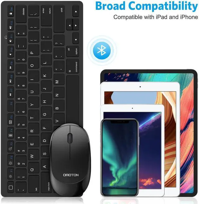 Alt view image 10 of 14 - Bluetooth Keyboard and Mouse Combo, Wireless Keyboard Mouse for iPad Pro 12.9/11, iPad 8th/7th Gen, iPad Air 4, All iPad (iPadOS 13 and Above), and Other Bluetooth Enabled Devices (Black)