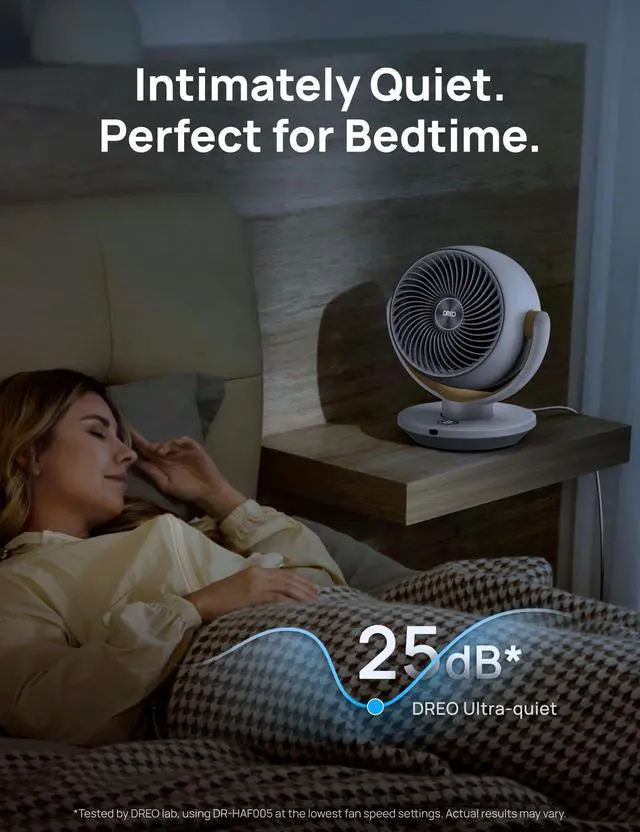 Alt view image 6 of 8 - Fan for Bedroom, Desk Air Circulator Fans with Remote, 11 Inch Table Fan for Whole Room, 65ft Powerful Airflow, 120° Vertical Manual and 90° Oscillating, 4 Speeds, 8H Timer, 25dB Quiet, Home
