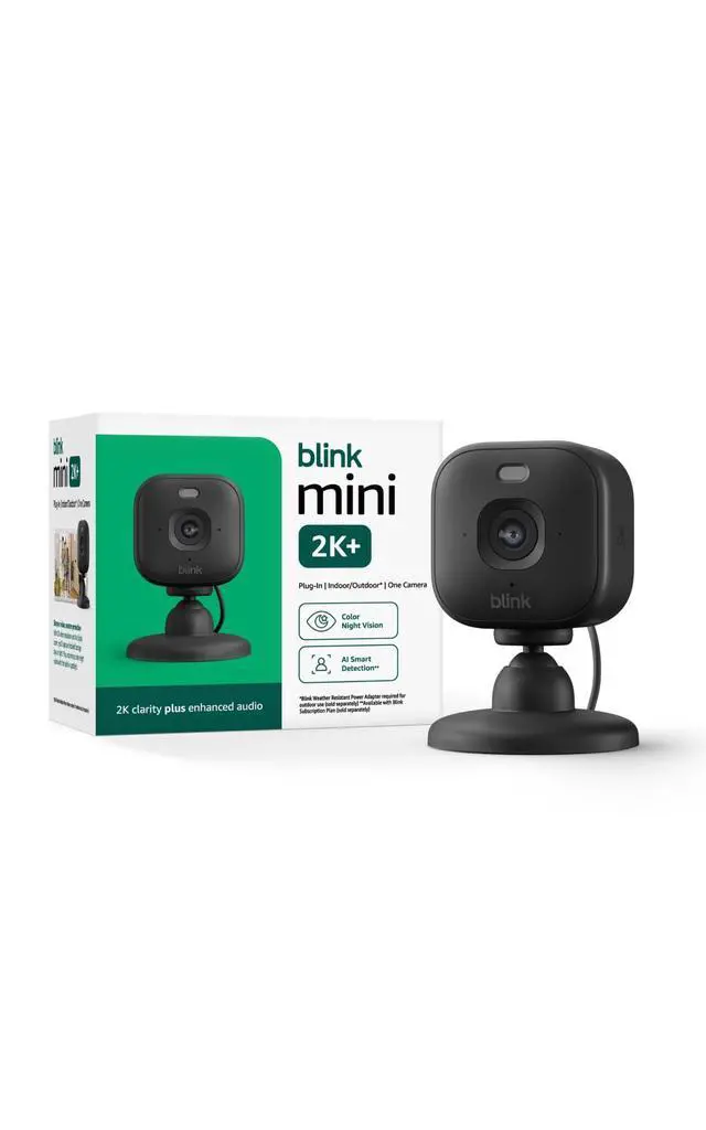 Alt view image 7 of 12 - Mini 2K+ (newest model) Plug-in Home & Pet Indoor Security Camera with 2K video resolution, night vision, enhanced audio, motion detection 1 camera (Black)