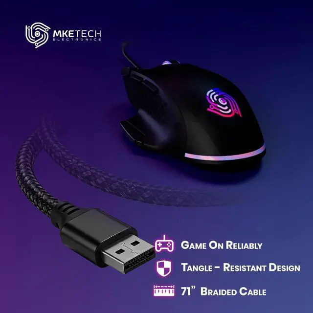 Alt view image 13 of 14 - Wired Mouse for Gaming USB Computer Mouse with 8 Programmable Buttons, 6 Adjustable DPI , Mechanical Switches, Rapid Fire & Sniper Buttons, Compatible with PC and Laptop Black (Wicked Widow)