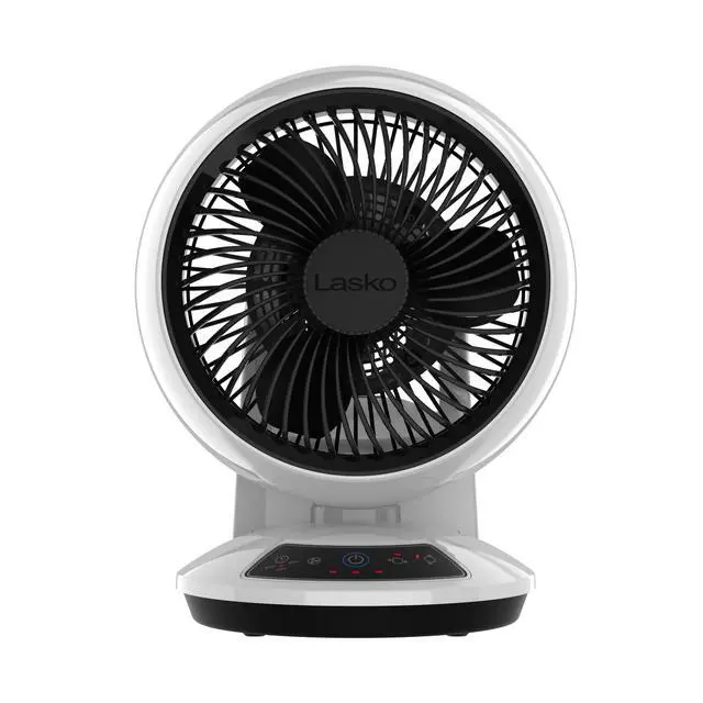 Alt view image 14 of 14 - Whirlwind Orbital Motion Air Circulator Table Fan, 3 Speeds, Timer, Dark Mode, Remote Control for Small and Medium Sized Rooms, White, A12557
