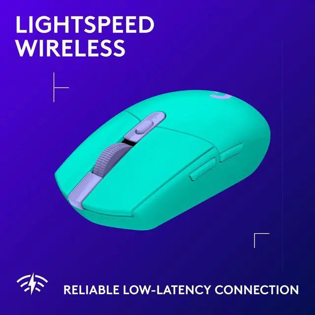 Alt view image 10 of 15 - G305 Lightspeed Wireless Gaming Mouse, Hero Sensor, 12,000 DPI, Lightweight, 6 Programmable Buttons, 250h Battery, On-Board Memory, Compatible with PC, Mac - Mint