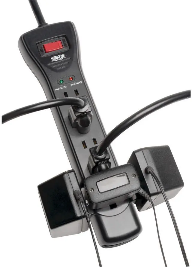 Alt view image 9 of 14 - Series SUPER7B Flat Plug Power Strip Surge Protector, 7 Outlets, 7ft Extension Cord, 2160 Joules, UL Listed & Certified, Black, Lifetime Manufacturer's Warranty & $75,000 Insurance