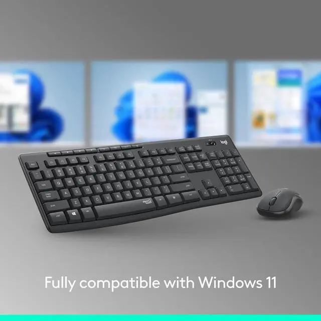 Alt view image 14 of 14 - MK295 Wireless Mouse & Keyboard Combo with SilentTouch Technology, Full Numpad, Advanced Optical Tracking, Lag-Free Wireless, 90% Less Noise - Graphite