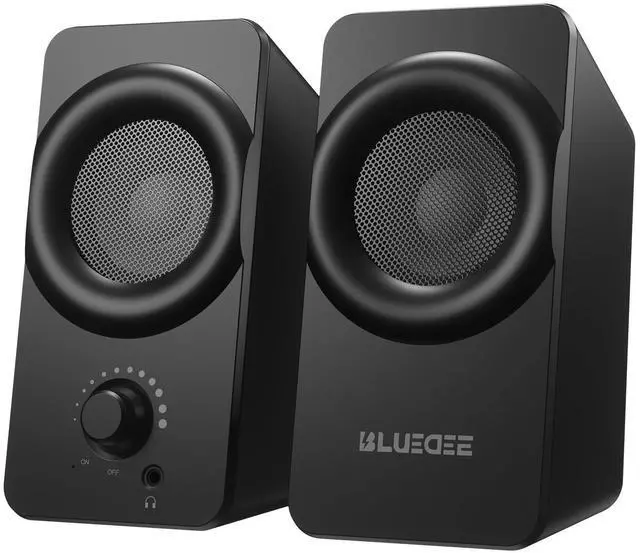 Alt view image 8 of 14 - Computer Speakers for Desktop PC, Dual Driver PC Speakers with RGB Lights, Plug & Play Compact Wired USB Speaker for Laptop & Desktop, USB or USB-C for Power & Audio