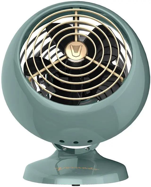 Alt view image 12 of 12 - Mini Classic Vintage Metal Desk Fan, 2-Speed, Adjustable Tilt, Personal Air Circulator for Bedroom, Office, Dorm Room, Portable Quiet, Vintage Green