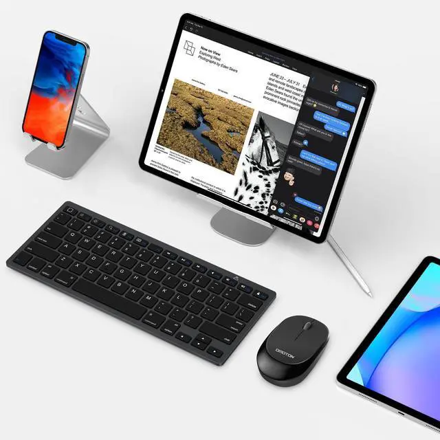 Alt view image 13 of 14 - Bluetooth Keyboard and Mouse Combo, Wireless Keyboard Mouse for iPad Pro 12.9/11, iPad 8th/7th Gen, iPad Air 4, All iPad (iPadOS 13 and Above), and Other Bluetooth Enabled Devices (Black)
