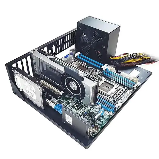 Alt view image 12 of 12 - Open Air PC Case, PC Test Bench PC Case, ATX Open Frame Computer Case, DIY PC Rack for ATX MATX ITX Motherboards
