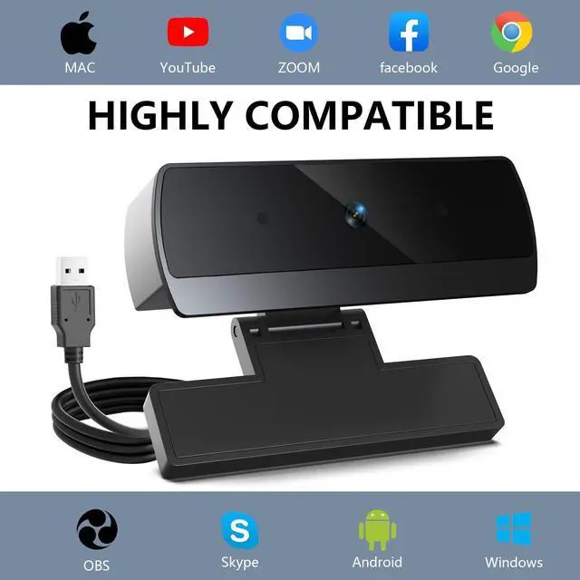 Alt view image 9 of 12 - 1080p Webcam for PC Laptop Desktop Computer, USB Webcam with Microphone, Streaming Camera, Plug & Play, for Meeting/Online Video Calls