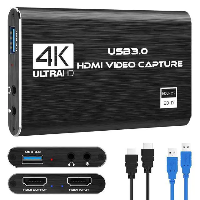 Alt view image 8 of 14 - Capture Card Nintendo Switch, 4K HDMI Video Capture Card, 1080P 60FPS, HDMI to USB 3.0 Capture Card for Streaming Work with Camera/Xbox/PS4/PS5/PC/OBS