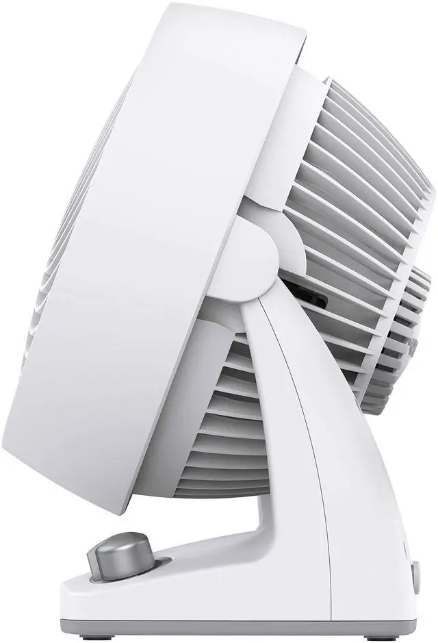 Alt view image 11 of 12 - 133DC Energy Smart Compact Air Circulator with Variable Speed Control, DC Motor, Adjustable Tilt, Quiet Operation for Bedroom, Office, and Home Use, White