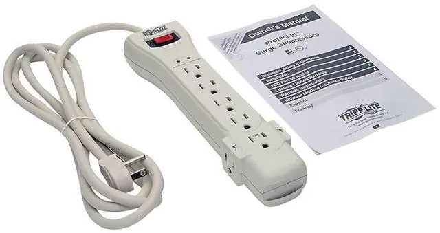 Alt view image 13 of 14 - Series SUPER7 Flat Plug Power Strip Surge Protector, 7 Outlets, 7ft Extension Cord, 2160 Joules, UL Listed & Certified, White, Lifetime Manufacturer's Warranty & $75,000 Insurance