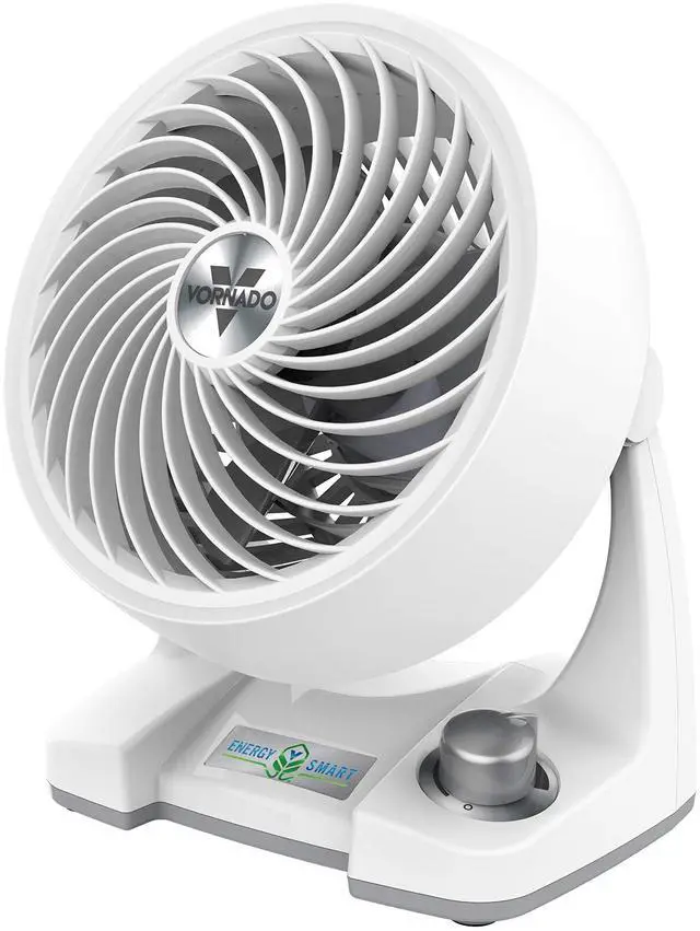 Alt view image 7 of 12 - 133DC Energy Smart Compact Air Circulator with Variable Speed Control, DC Motor, Adjustable Tilt, Quiet Operation for Bedroom, Office, and Home Use, White