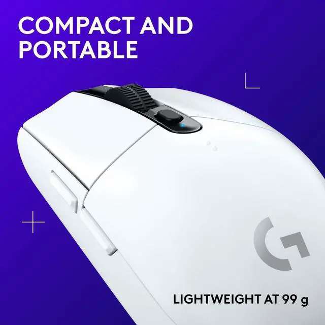 Alt view image 14 of 14 - G305 Lightspeed Wireless Gaming Mouse, Hero Sensor, 12,000 DPI, Lightweight, 6 Programmable Buttons, 250h Battery, On-Board Memory, Compatible with PC, Mac - White