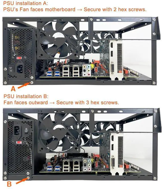 Alt view image 11 of 12 - PC Test Bench,Open Air PC Case,Open Frame Computer Chassis, DIY Stackable Techbench Server Rack Mount PC Case for ATX MATX ETAX X79 X99 X10DRL-I X12DPI-N6 Micro ATX Motherboards