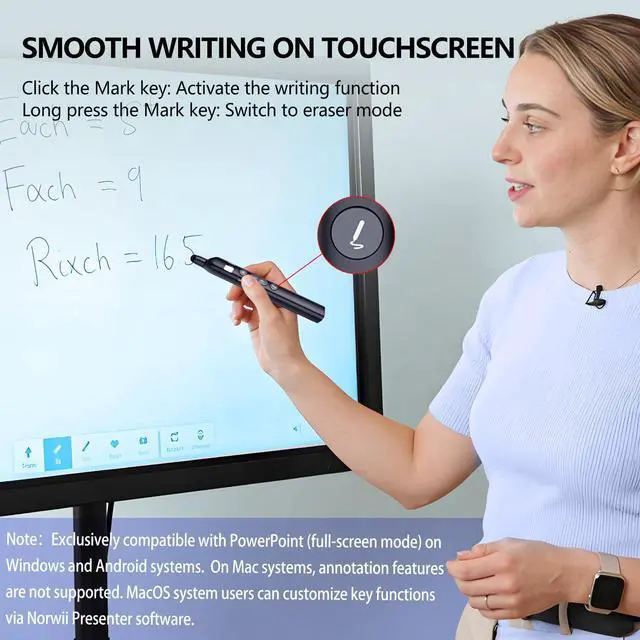Alt view image 11 of 14 - N21 Bluetooth Presentation Clicker with Telescopic Teaching Pointer, Presentation Remote with Retractable Stick for PowerPiont, Wireless Presenter, Slide Advancer (Black - Red Pointer)
