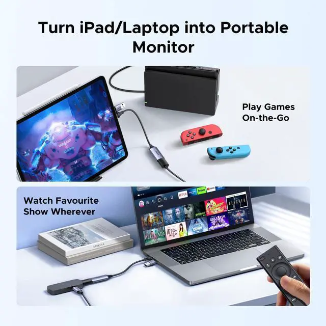 Alt view image 9 of 14 - Full HD 1080P Capture Card 4K HDMI to USB 2.0 HDMI Video Capture Card USB-A/USB-C Audio Recording for Gaming, Streaming, Teaching Compatible with Switch 2/Xbox/PS4/PS5/Camera