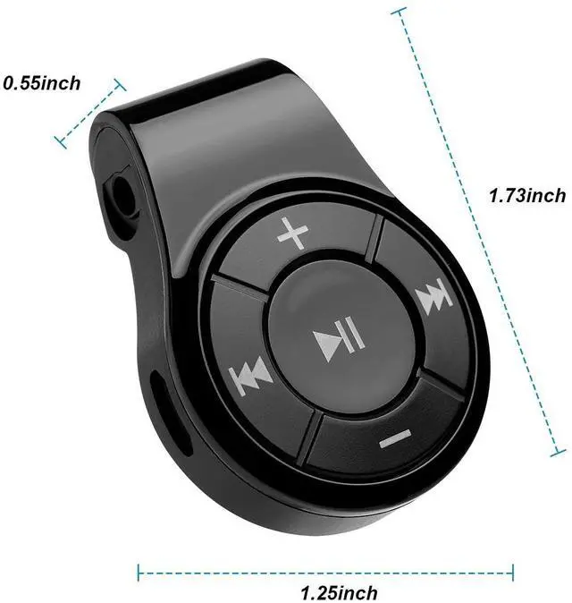 Alt view image 13 of 13 - Bluetooth Receiver/Car Kit, Clip Wireless Audio Receiver for Headphones car Audio,Wireless Adapter Support Hands-Free Calling,Bluetooth 5.0 Low Latency for Music(Glossy Black).