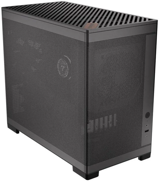 Alt view image 8 of 13 - 4 Micro ATX PC case, 2x120mm Reverse 3 Pin Fans & 1x120mm 3 Pin Fan Pre-Installed, 240mm Radiator Support, Compact MATX Case, Front Mounted PSU, MiniArt Series Black