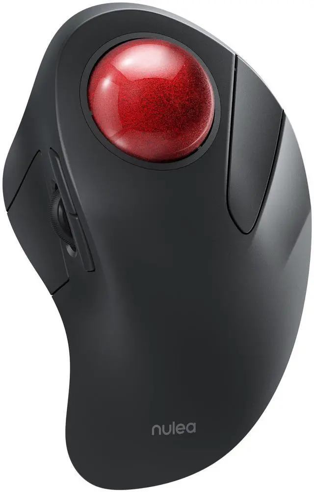 Alt view image 8 of 14 - Wireless Ergonomic Trackball Mouse, Rechargeable, Bluetooth Rollerball Mouse, 44mm Index Finger Trackball, 5 Adjustable DPI, Compatible with PC, Laptop, Mac