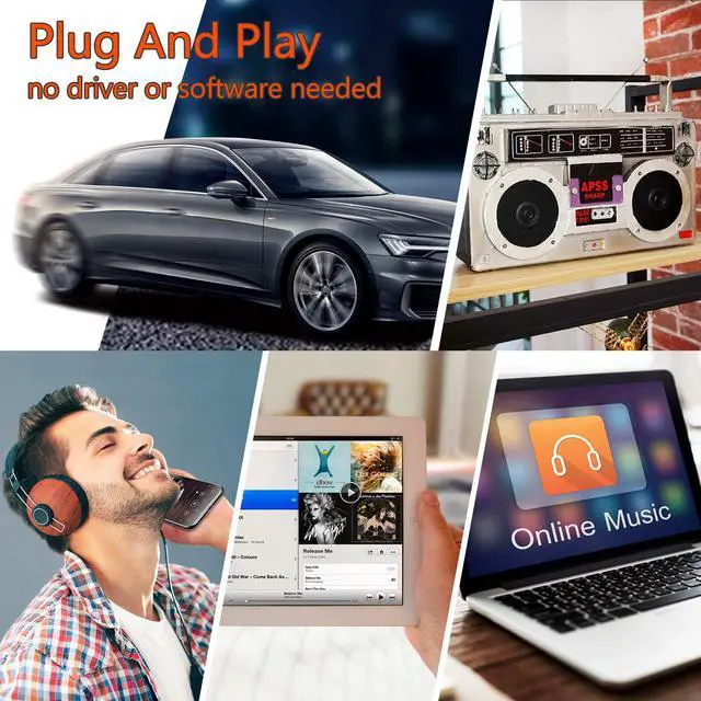 Alt view image 14 of 14 - Car Audio Bluetooth Wireless Cassette Receiver, Tape Player Bluetooth 5.0 Cassette Aux Adapter, Black